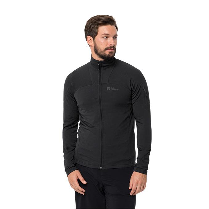 Jack Wolfskin Prelight Full Zipper Siyah Erkek Polar
