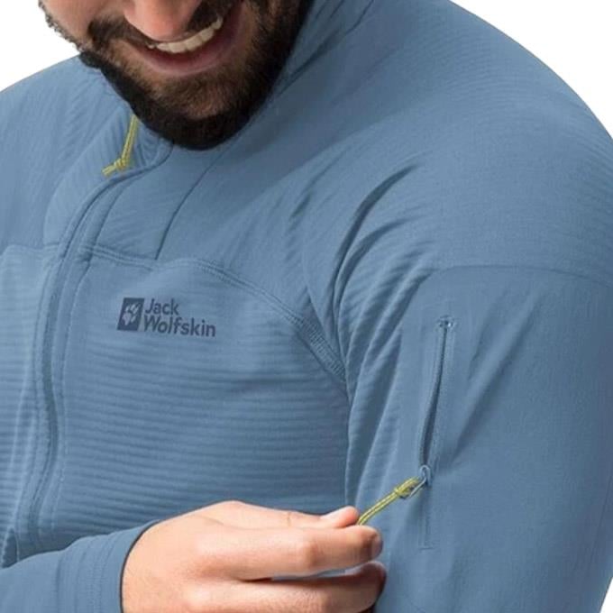 Jack Wolfskin Prelight Full Zipper Mavi Erkek Polar