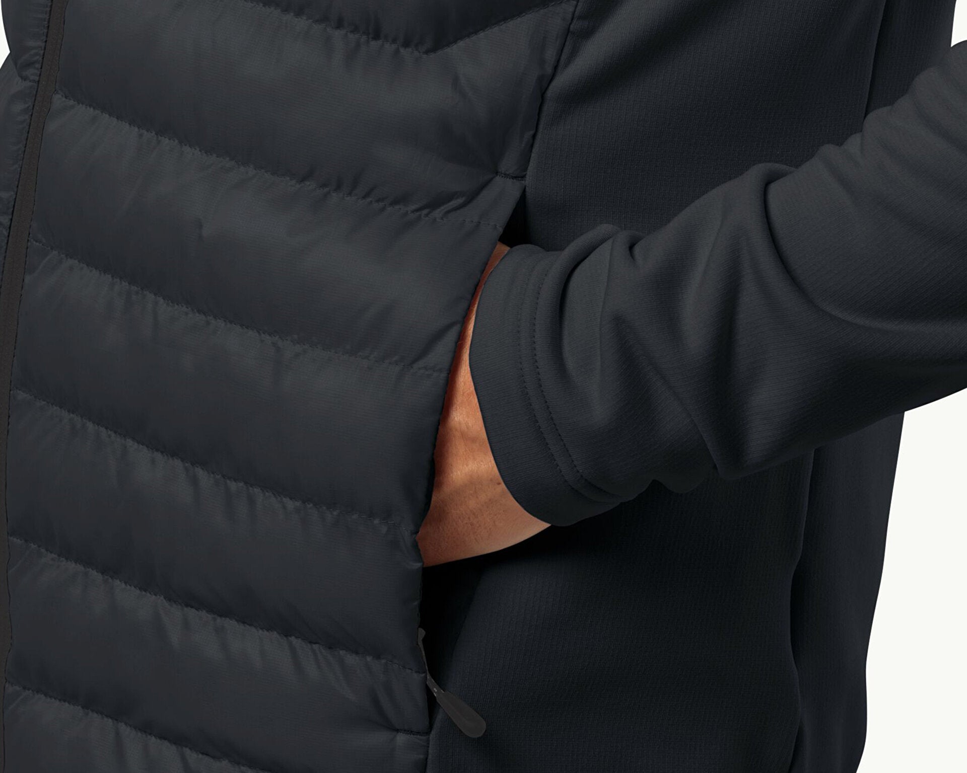 Jack Wolfskin Routeburn Pro Hybrid Erkek Mont - Siyah