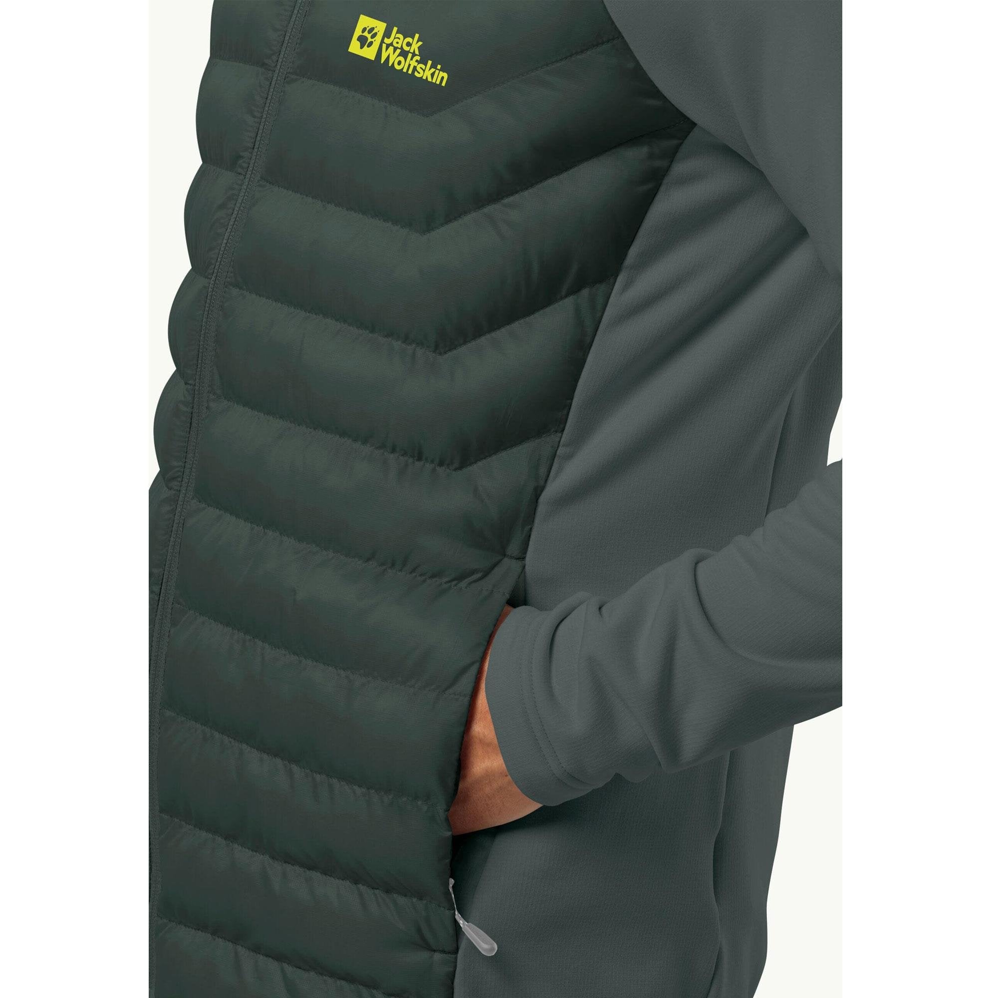 Jack Wolfskin Routeburn Pro Hybrid Erkek Mont - Yeşil