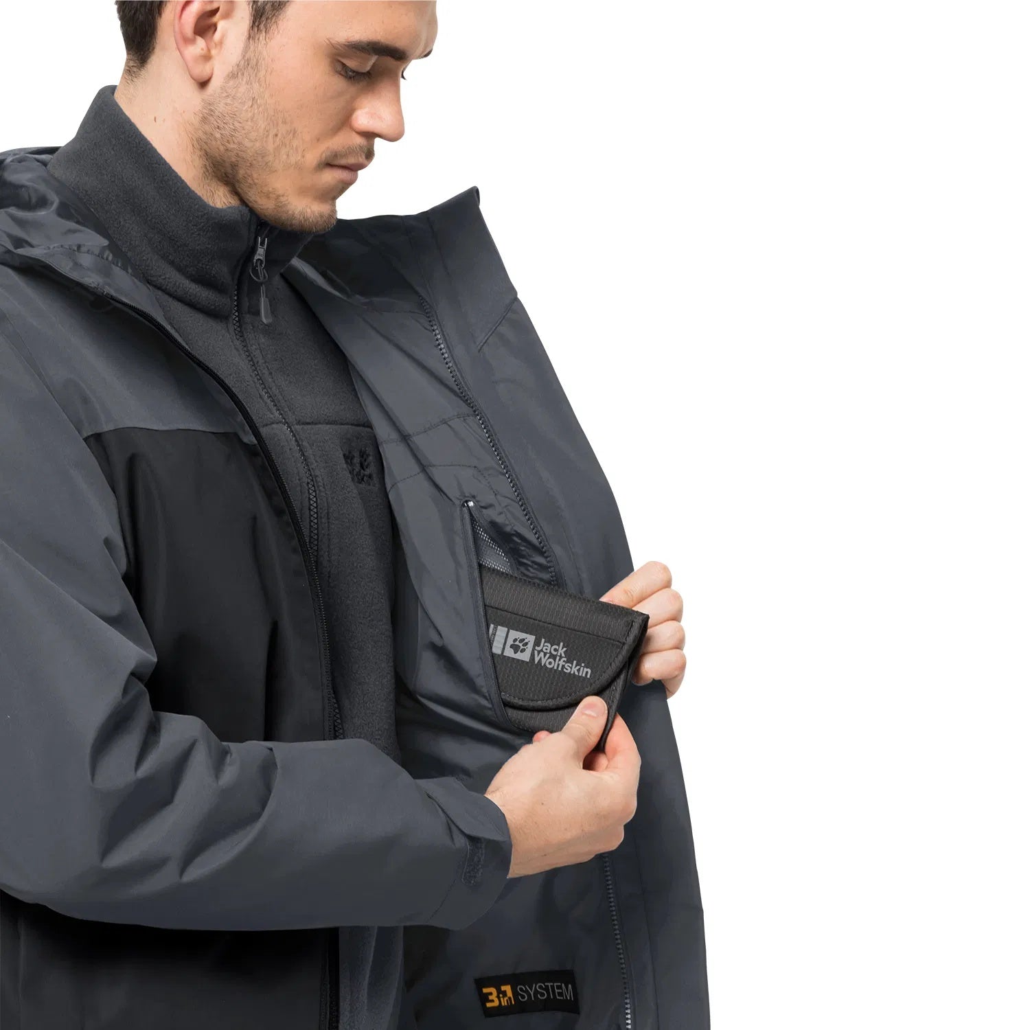 Jack Wolfskin Taubenberg 3In1 Erkek Mont - Antrasit