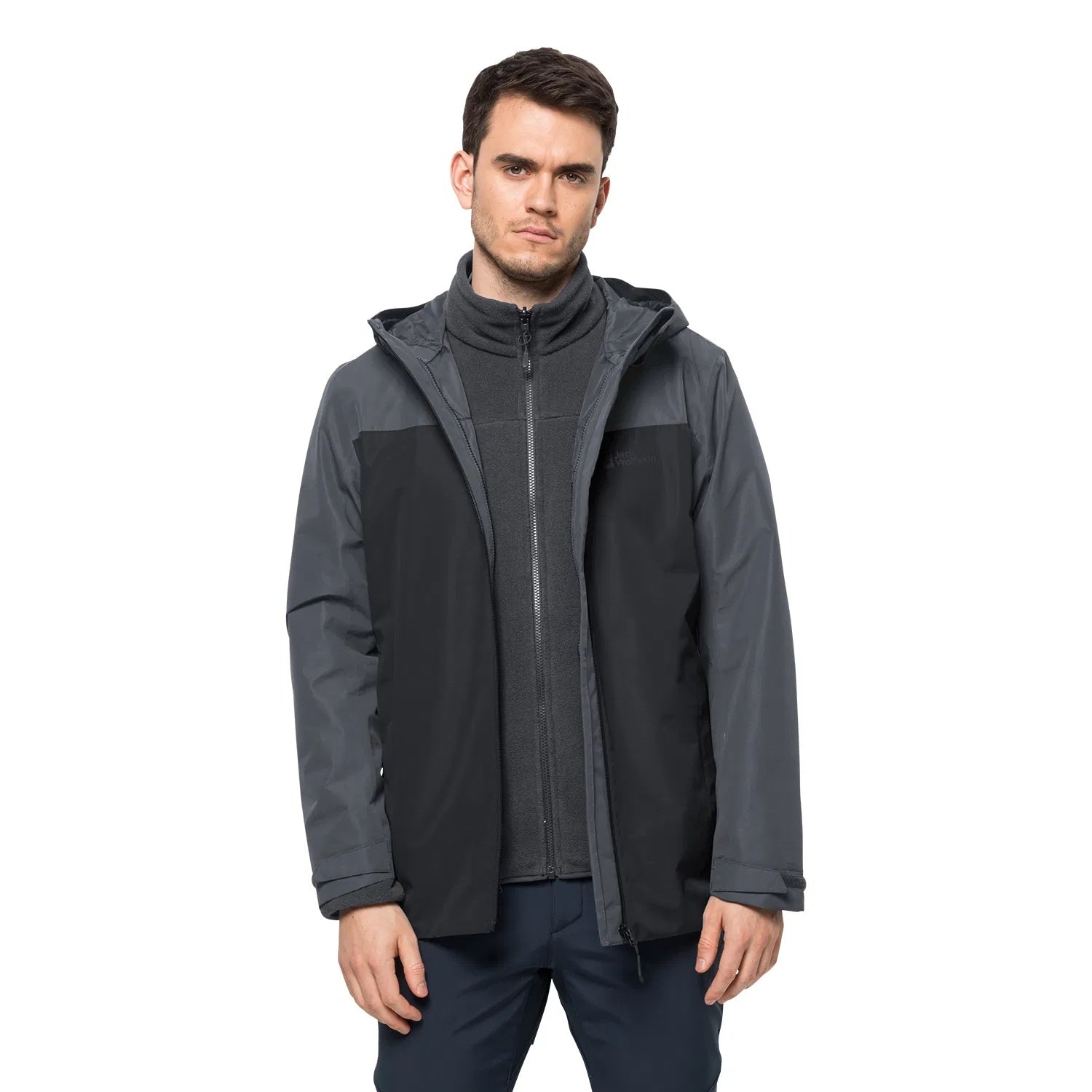 Jack Wolfskin Taubenberg 3In1 Erkek Mont - Antrasit