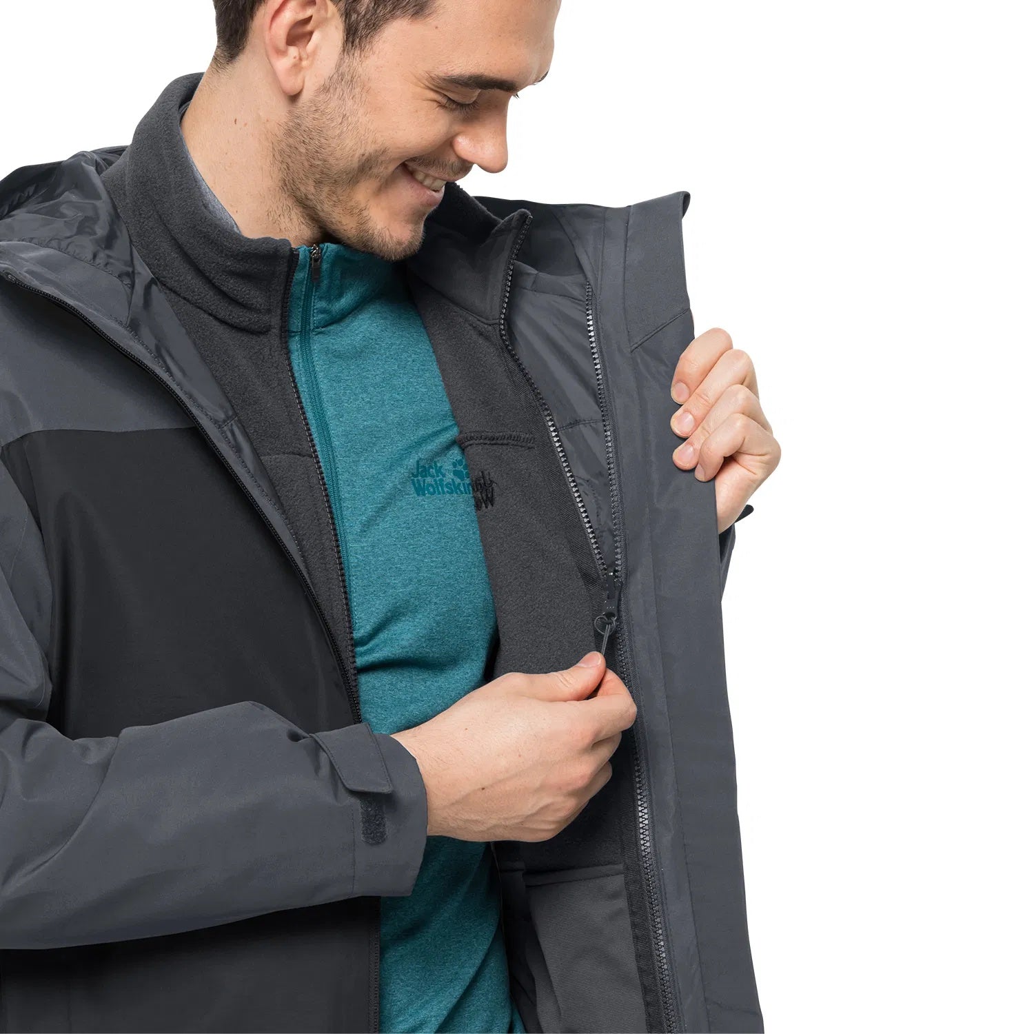 Jack Wolfskin Taubenberg 3In1 Erkek Mont - Antrasit