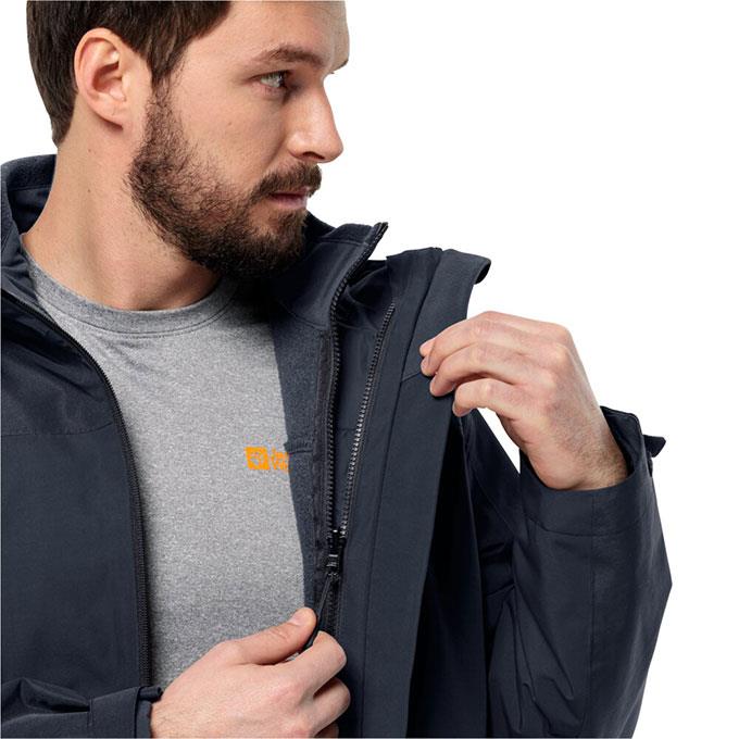 Jack Wolfskin Taubenberg 3In1 Lacivert Erkek Mont
