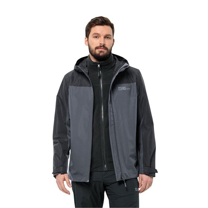 Jack Wolfskin Taubenberg 3In1 Antrasit Erkek Mont