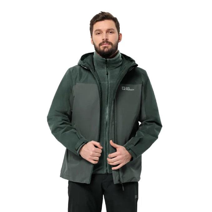 Jack Wolfskin Taubenberg 3In1 Yeşil Erkek Mont