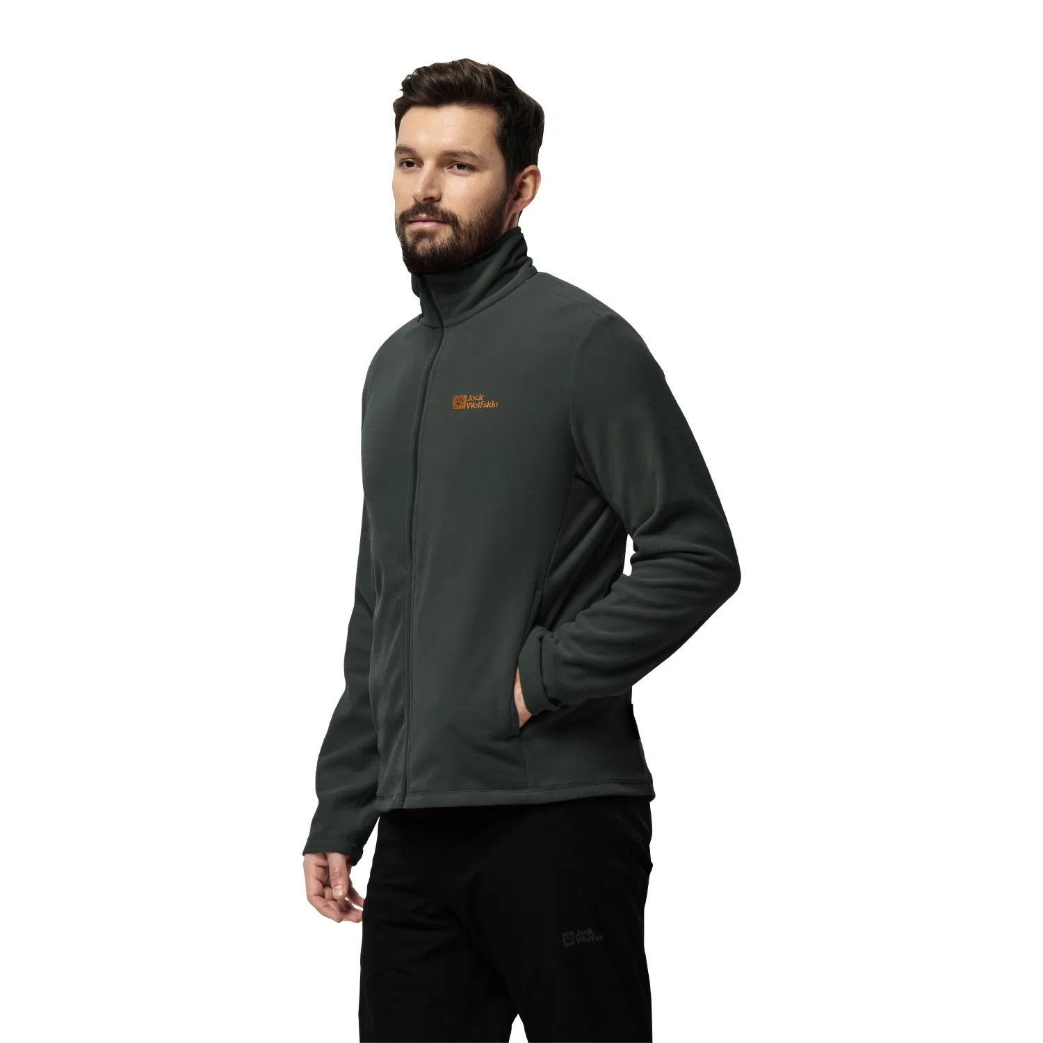 Jack Wolfskin Taunus Full Zipper Erkek Sweat - Yeşil - görsel 2
