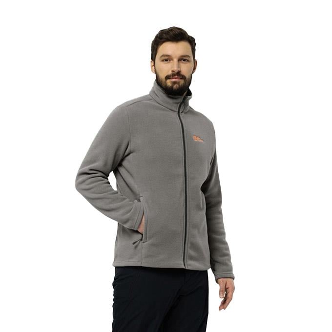 Jack Wolfskin Taunus Full Zipper Gri Erkek Polar