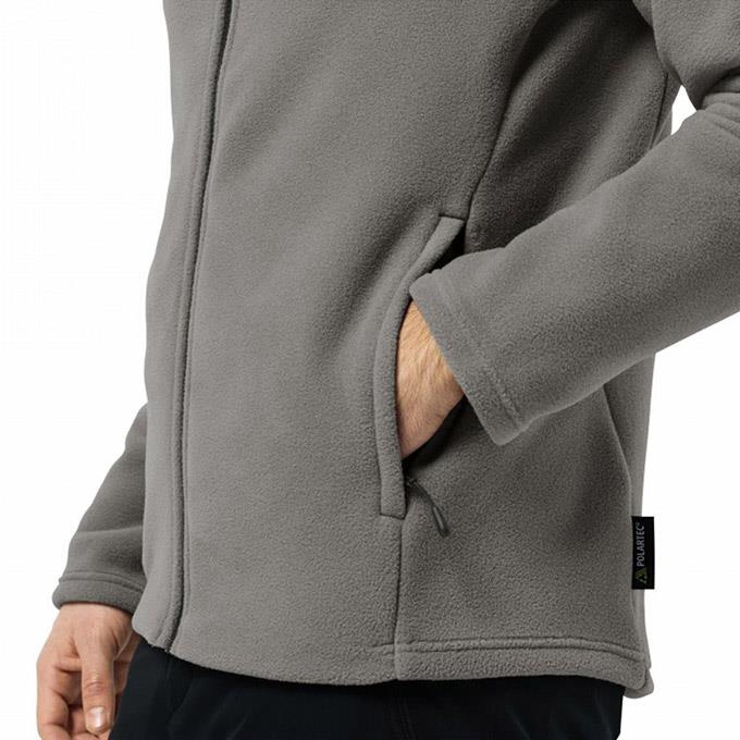 Jack Wolfskin Taunus Full Zipper Gri Erkek Polar