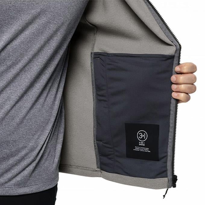 Jack Wolfskin Taunus Full Zipper Gri Erkek Polar