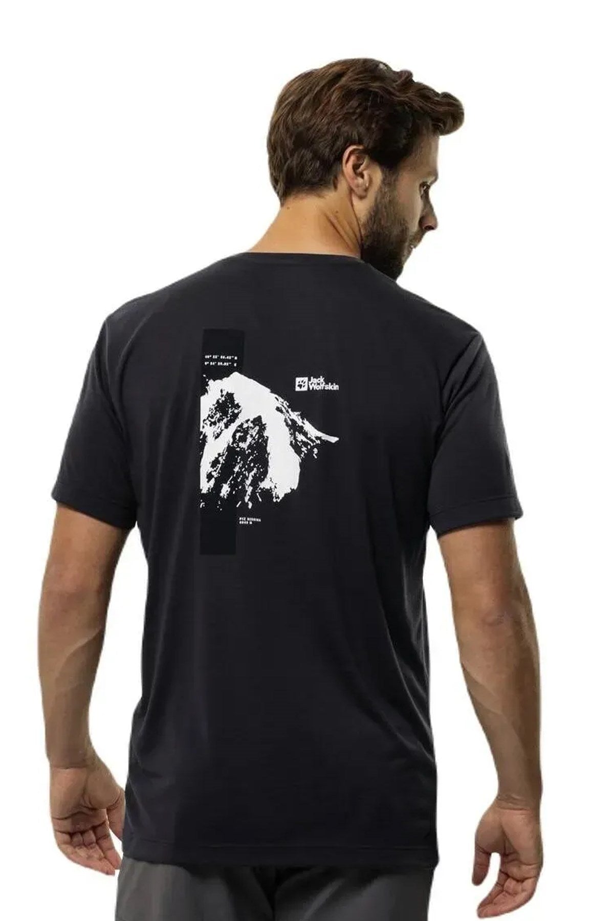 Jack Wolfskin Vonnan Graphic Erkek T-Shirt - Antrasit