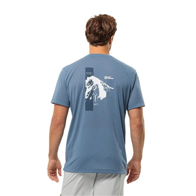 Jack Wolfskin Vonnan Graphic Mavi Erkek T-Shirt