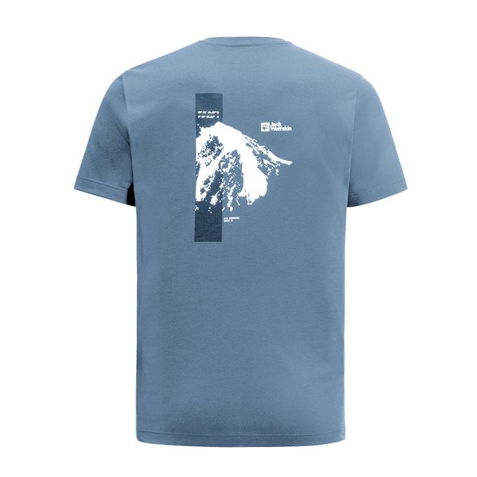 Jack Wolfskin Vonnan Graphic Mavi Erkek T-Shirt