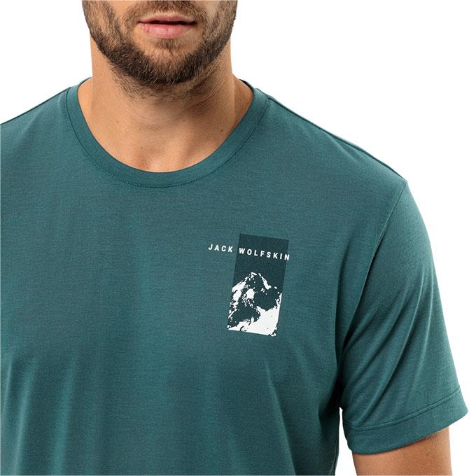 Jack Wolfskin Vonnan Graphic Yeşil Erkek T-Shirt