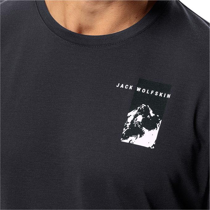 Jack Wolfskin Vonnan Graphic Antrasit Erkek T-Shirt