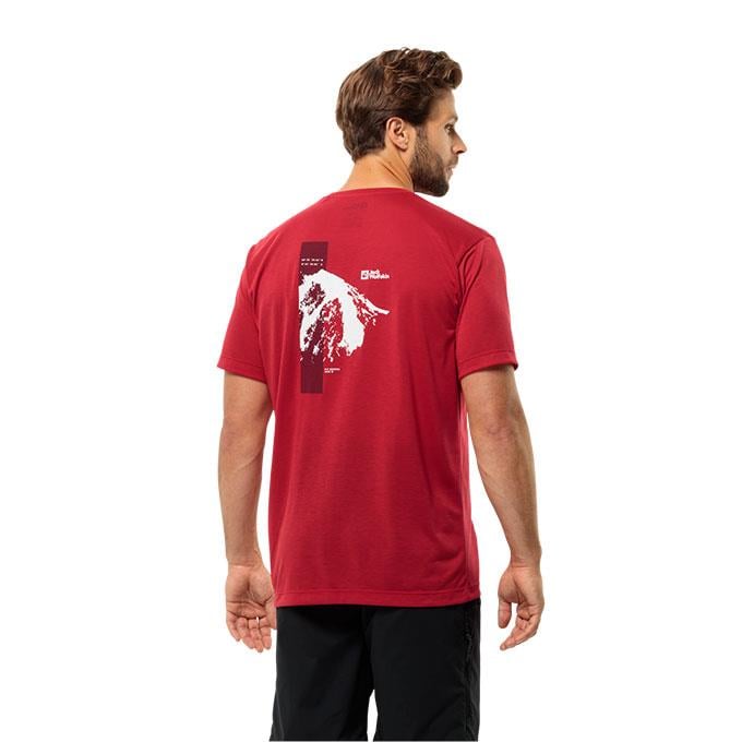 Jack Wolfskin Vonnan Graphic Kırmızı Erkek T-Shirt