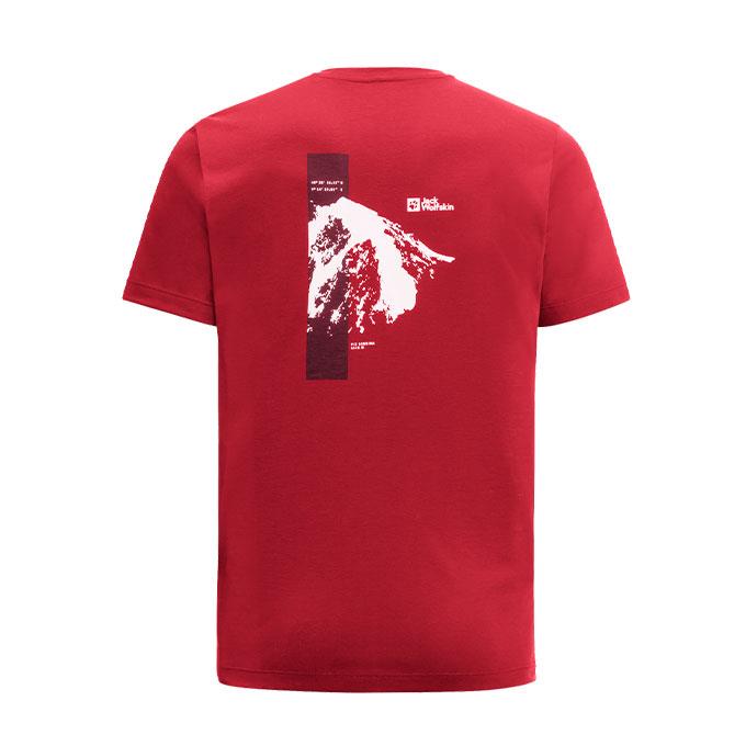 Jack Wolfskin Vonnan Graphic Kırmızı Erkek T-Shirt
