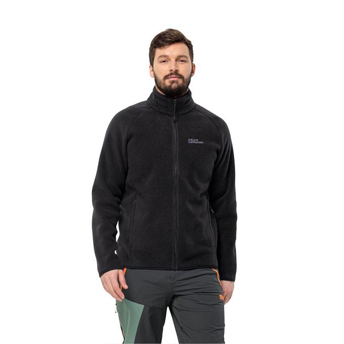 Jack Wolfskin Waldsteig Full Zipper Siyah Erkek Polar