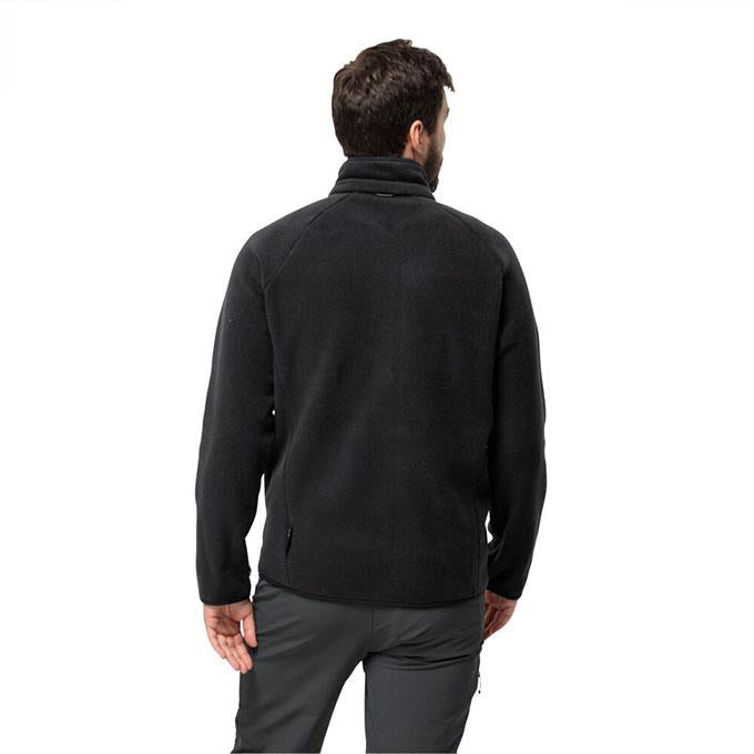 Jack Wolfskin Waldsteig Full Zipper Siyah Erkek Polar