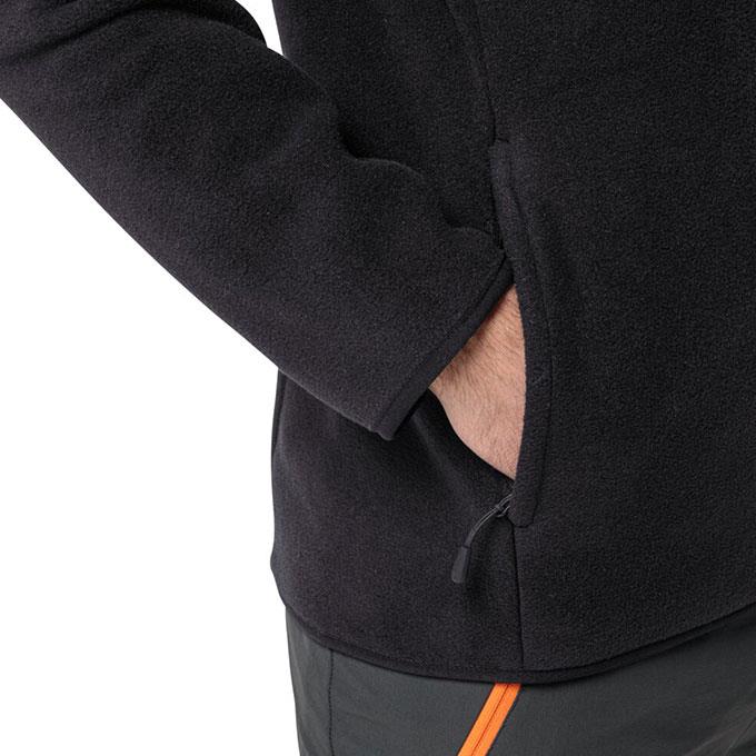 Jack Wolfskin Waldsteig Full Zipper Siyah Erkek Polar
