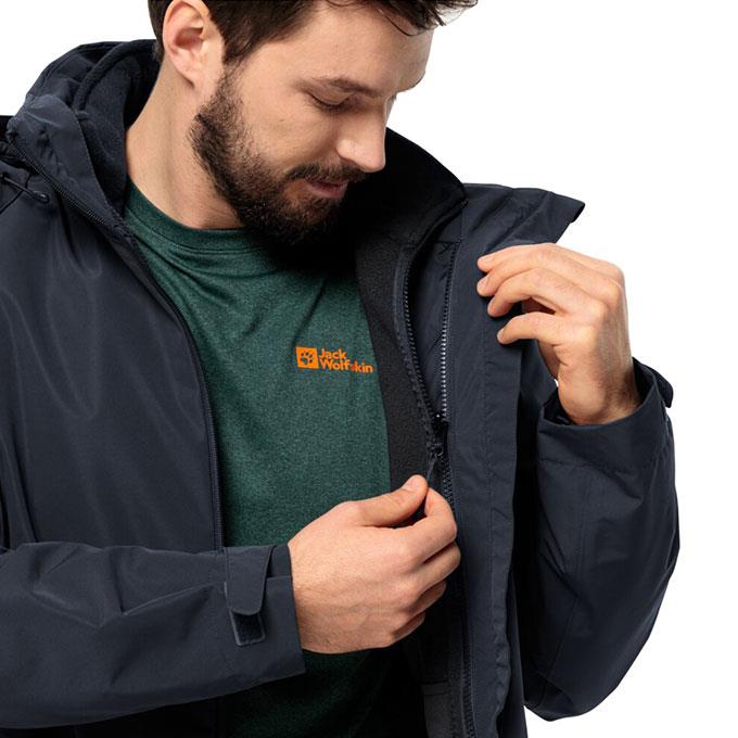 Jack Wolfskin Waldsteig Full Zipper Lacivert Erkek Polar