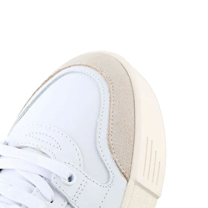 Lacoste L002 Evo Kadın Beyaz-Açık Kahverengi Sneaker
