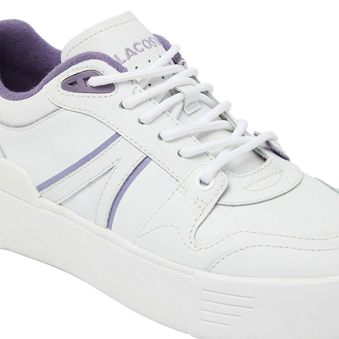 Lacoste L002 Evo Kadın Beyaz-Lila Sneaker