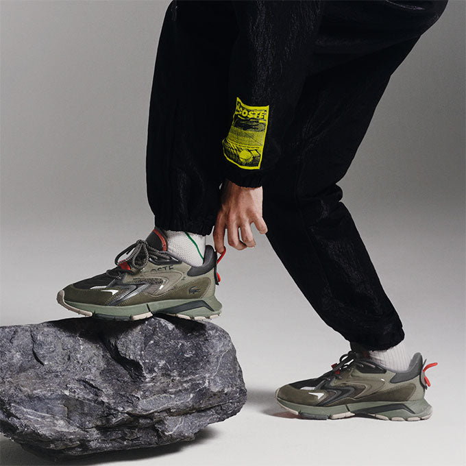Lacoste L003 Neo Tech Erkek Haki-Turuncu Sneaker