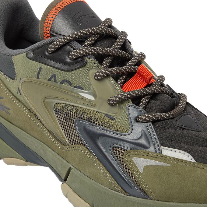 Lacoste L003 Neo Tech Erkek Haki-Turuncu Sneaker