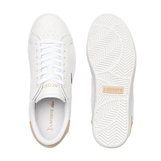 Lacoste Powercourt Kadın Beyaz-Açık Kahverengi Sneaker