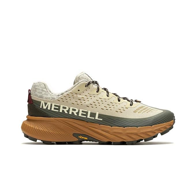 Merrell Agılıty Peak 5 Erkek Oyster/Olıve Koşu - Yürüyüş Ayakkabısı
