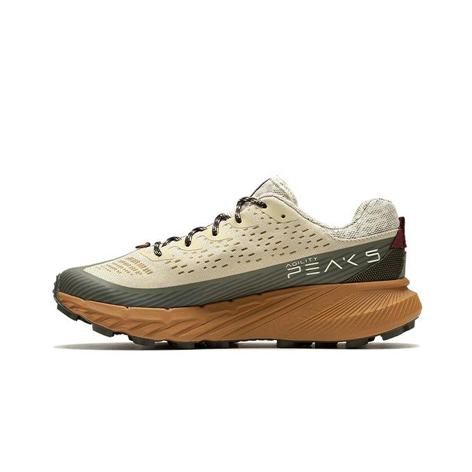 Merrell Agılıty Peak 5 Erkek Oyster/Olıve Koşu - Yürüyüş Ayakkabısı