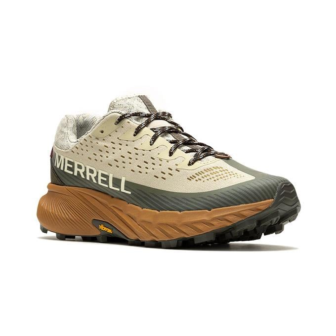 Merrell Agılıty Peak 5 Erkek Oyster/Olıve Koşu - Yürüyüş Ayakkabısı