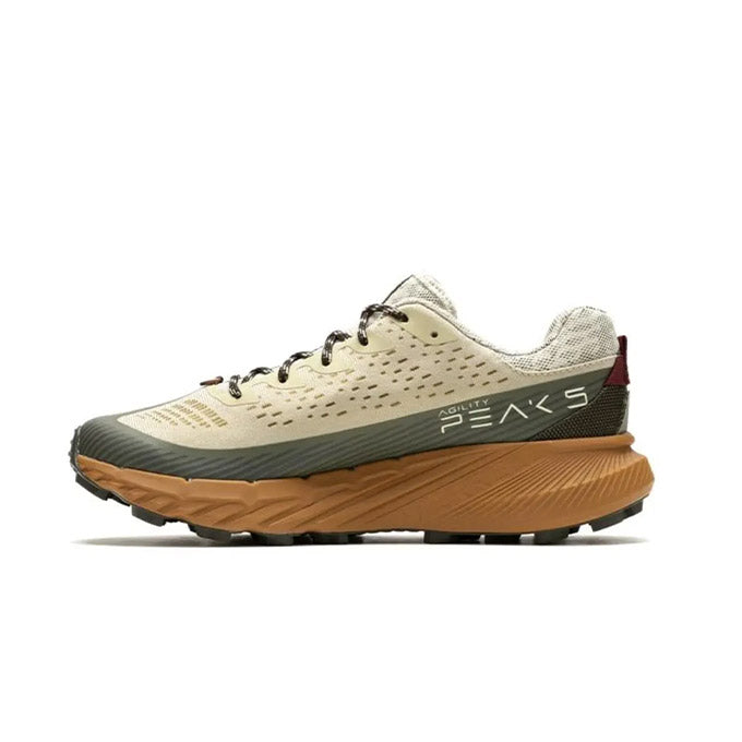 Merrell Agılıty Peak 5 Erkek Oyster/Olıve Koşu - Yürüyüş Ayakkabısı