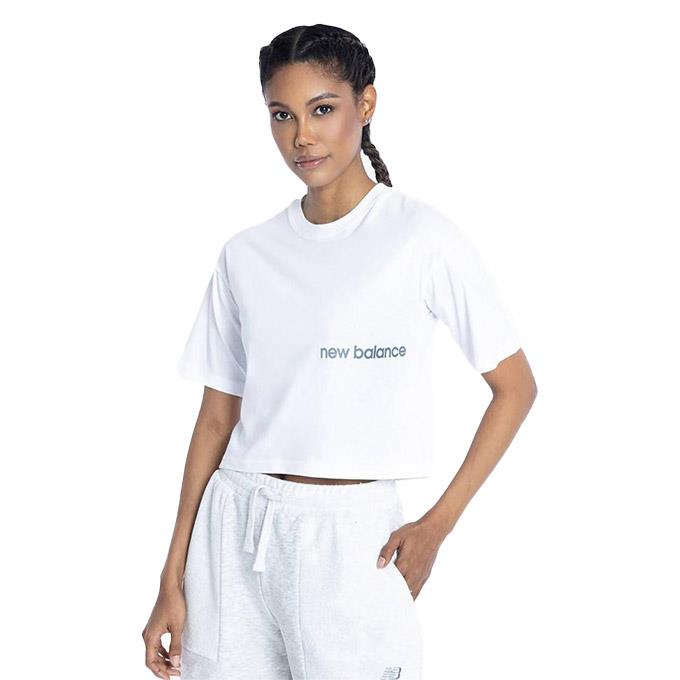 New Balance Lifestyle Beyaz Kadın T-Shirt