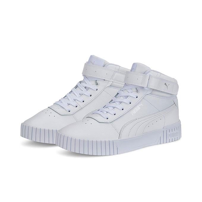 Puma Carina 2.0 Mid Kadın Puma White-Puma White-Puma Silver Sneaker