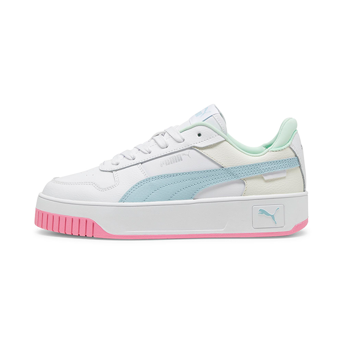 Puma Carina Street Kadın White-Turquoise Surf-Silver Sneaker