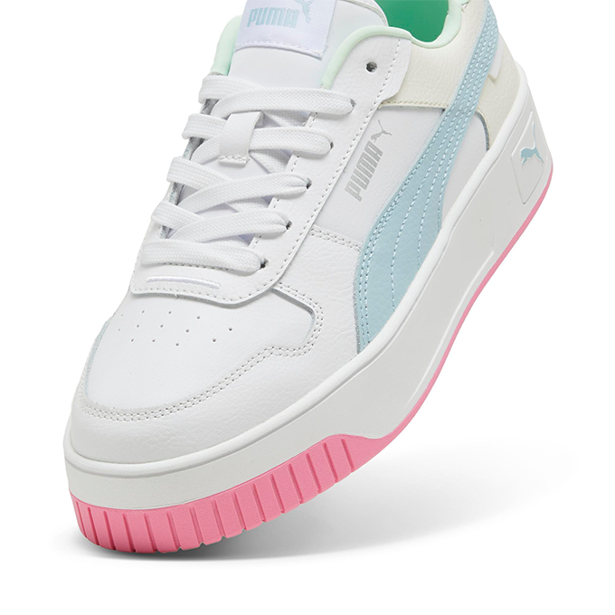 Puma Carina Street Kadın White-Turquoise Surf-Silver Sneaker