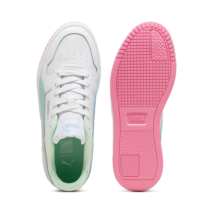 Puma Carina Street Kadın White-Turquoise Surf-Silver Sneaker