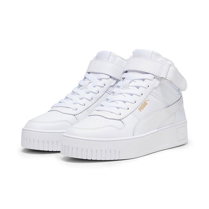 Puma Carina Street Mid Kadın Puma White-Puma White-Puma Gold Sneaker