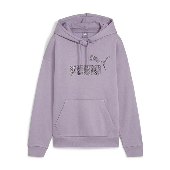 Puma Ess+ Anımal Fl Kadın Mor Sweatshirt