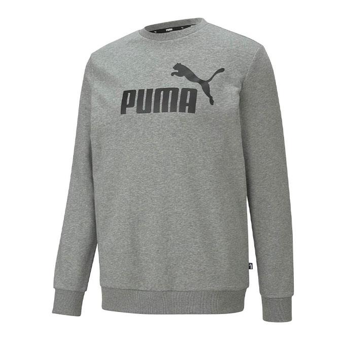 Puma Ess Big Logo Crew Tr Erkek Medium Gray Heather Sweatshirt