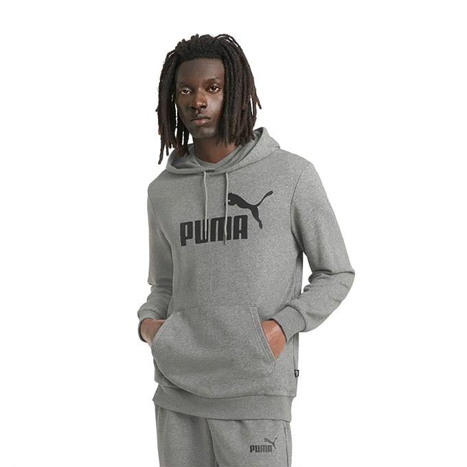 Puma Ess Big Logo Erkek Medium Gray Heather Sweatshirt