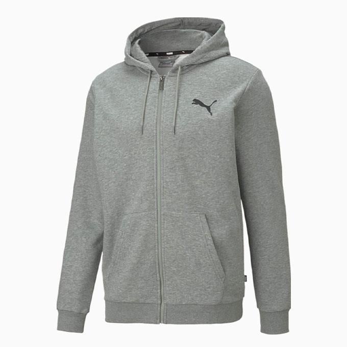 Puma Ess Small Logo Fz Tr Erkek Medium Gray Heather-Cat Sweatshirt