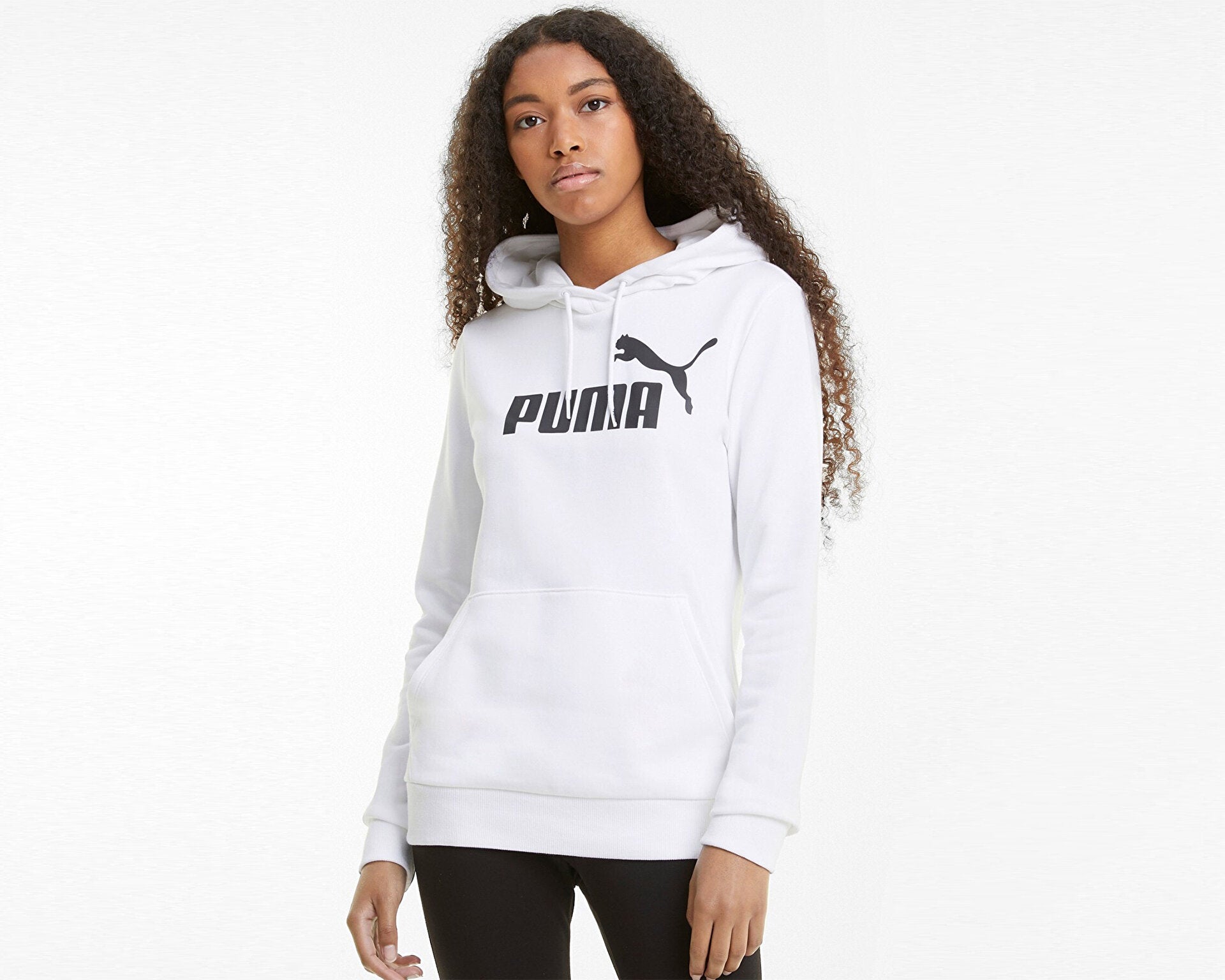 Puma Essentials Logo Training Kadın Sweatshirt - Beyaz