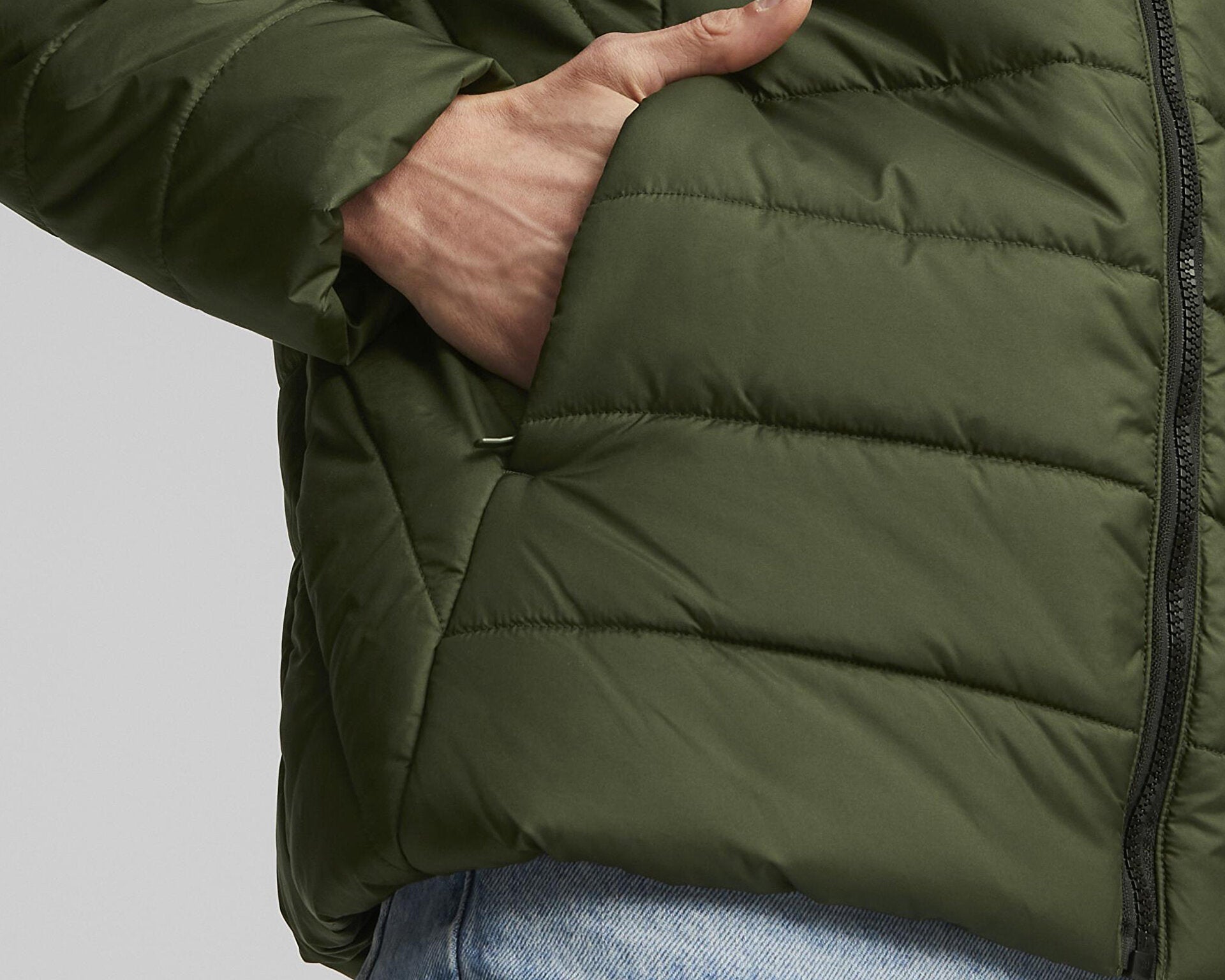 Puma Essentials Padded Erkek Mont - Haki