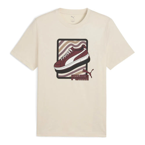Puma Graphic Erkek T-Shirt - Bej