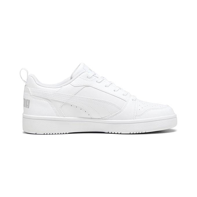 Puma Rebound V6 Low Çocuk - Unisex Puma White-Cool Light Gray Sneaker
