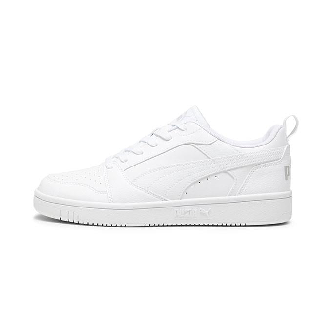Puma Rebound V6 Low Çocuk - Unisex Puma White-Cool Light Gray Sneaker