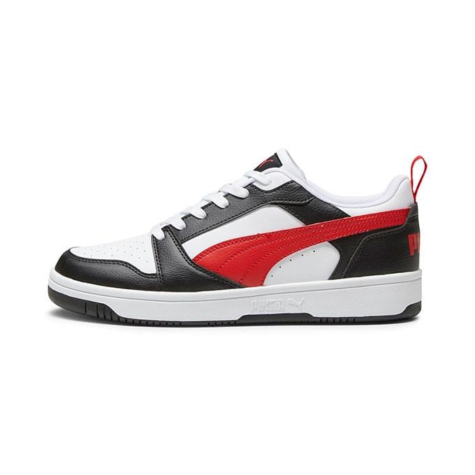 Puma Rebound V6 Low Çocuk - Unisex Puma White-For All Time Red-Puma Black Sneaker